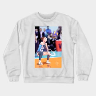 Volleyball anime girl playing Crewneck Sweatshirt